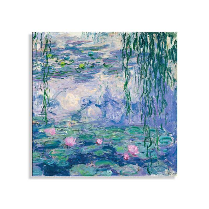 Field Lotus Pond Wall Decor for Girls Bedroom in Green, Multiple Sizes Available Clearhalo 'Arts' 'Canvas Art' 1728597