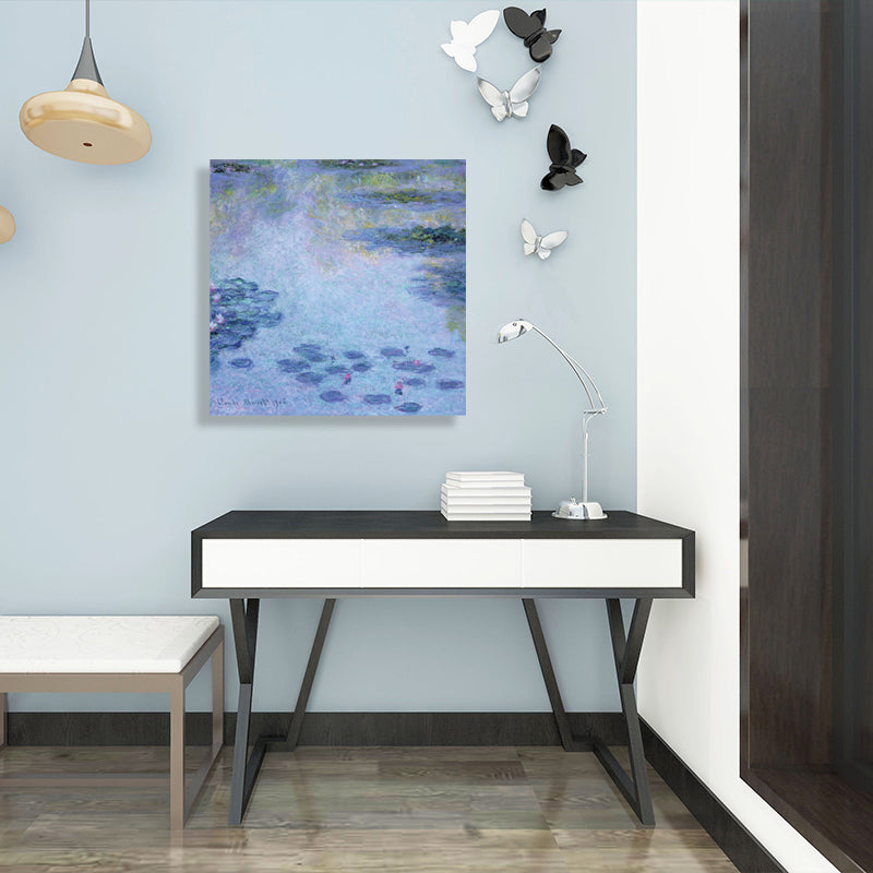 Field Lotus Pond Wall Decor for Girls Bedroom in Green, Multiple Sizes Available Clearhalo 'Arts' 'Canvas Art' 1728599