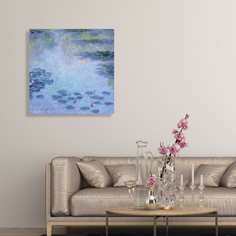 Field Lotus Pond Wall Decor for Girls Bedroom in Green, Multiple Sizes Available Clearhalo 'Arts' 'Canvas Art' 1728600