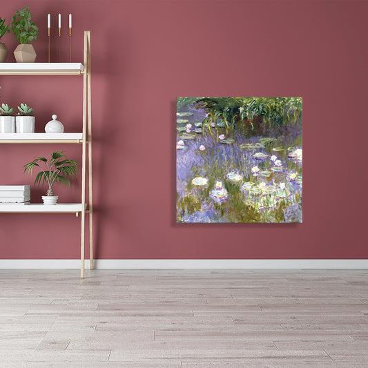 Field Lotus Pond Wall Decor for Girls Bedroom in Green, Multiple Sizes Available Clearhalo 'Arts' 'Canvas Art' 1728604