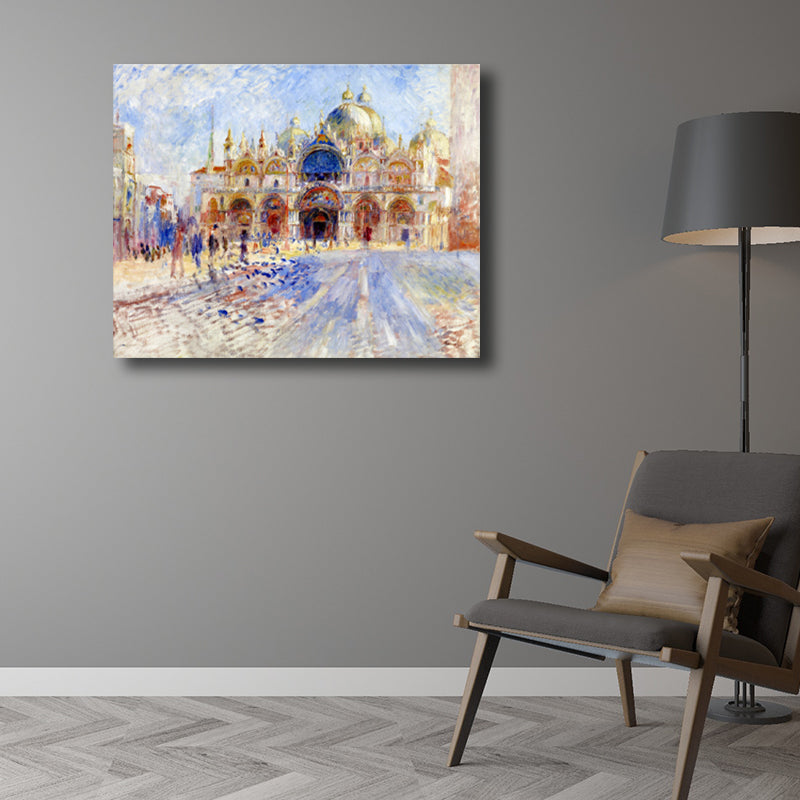 Impressionism Landmark Canvas Guest Room Wall Art Print in Purple, Multiple Sizes Clearhalo 'Arts' 'Canvas Art' 1728607