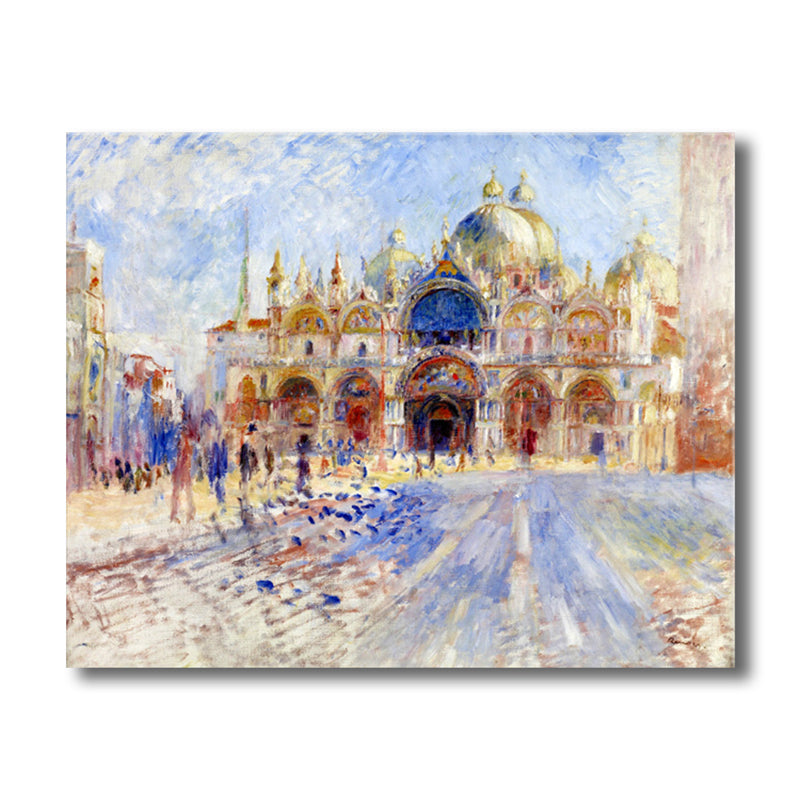 Impressionism Landmark Canvas Guest Room Wall Art Print in Purple, Multiple Sizes Clearhalo 'Arts' 'Canvas Art' 1728609