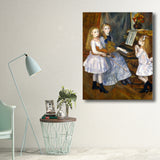 Girls and Instruments Music Painting Impressionism Canvas Wall Art, Multiple Sizes Clearhalo 'Arts' 'Canvas Art' 1728615