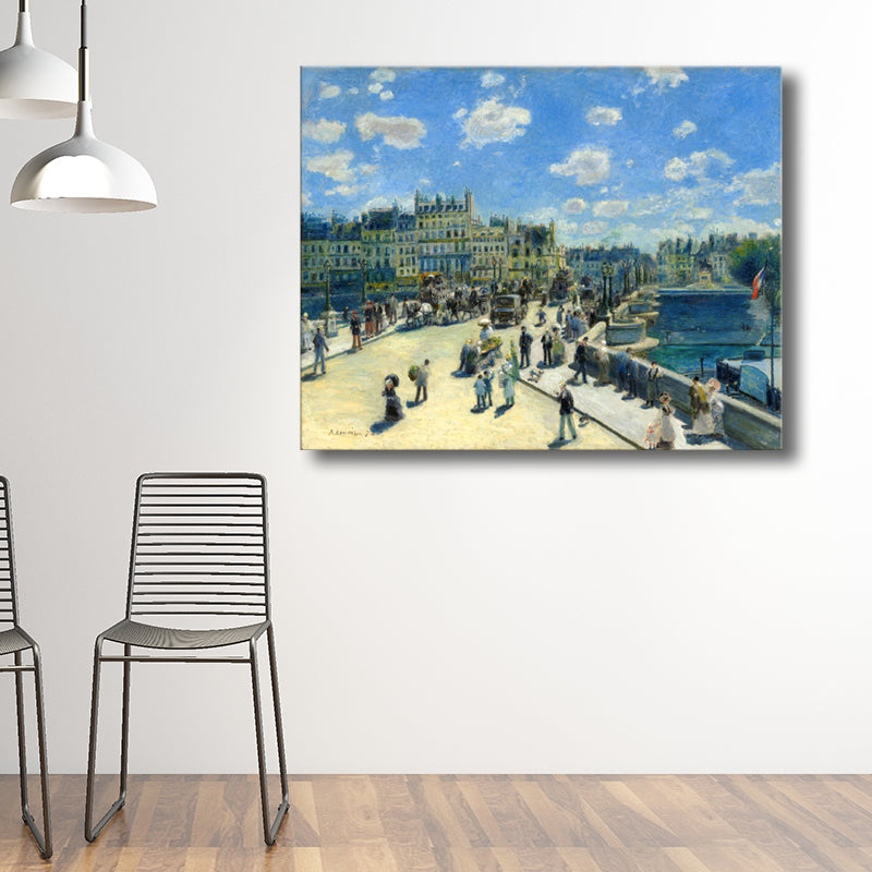 Canvas Blue Wall Decor Impressionism People Outing Art, Multiple Sizes Available Blue Clearhalo 'Arts' 'Canvas Art' 1728620