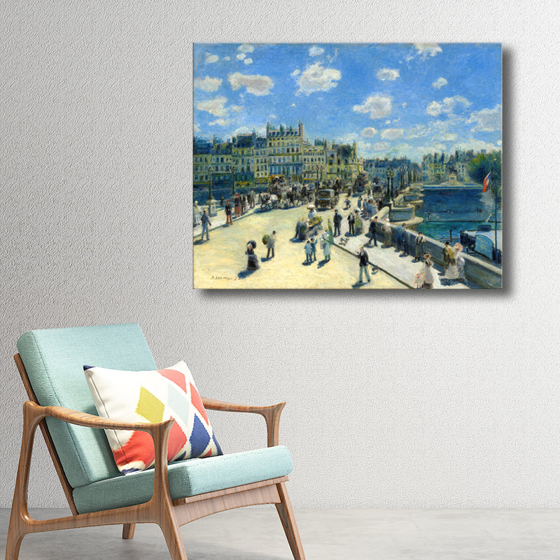 Canvas Blue Wall Decor Impressionism People Outing Art, Multiple Sizes Available Clearhalo 'Arts' 'Canvas Art' 1728621