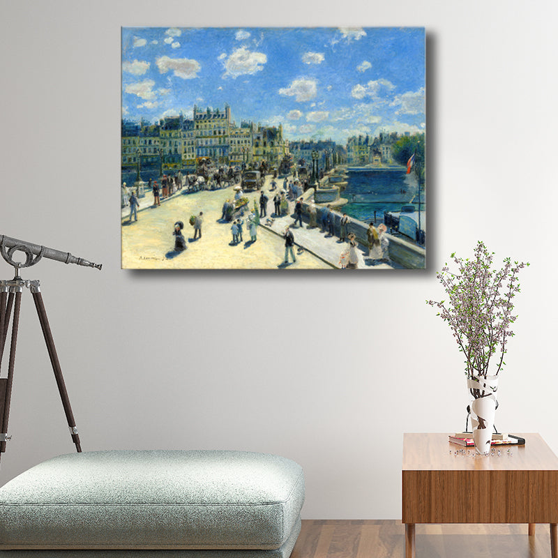 Canvas Blue Wall Decor Impressionism People Outing Art, Multiple Sizes Available Clearhalo 'Arts' 'Canvas Art' 1728622