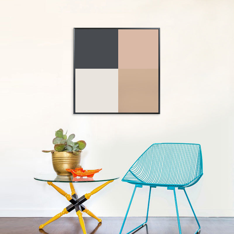 Illustration Abstract Pattern Art Nordic Style Canvas Textured Wall Print in Orange Clearhalo 'Arts' 'Canvas Art' 1728635