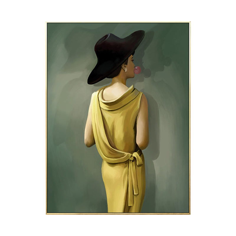 Traditional Style Graceful Women Canvas Bathroom Art in Soft Color, Multiple Sizes Clearhalo 'Art Gallery' 'Canvas Art' 'Traditional' Arts' 1728658