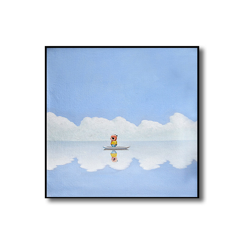 Illustration Painting Kids Style Canvas Cartoon Character in Soft Color, Multiple Sizes Clearhalo 'Art Gallery' 'Canvas Art' 'Kids' Arts' 1728727