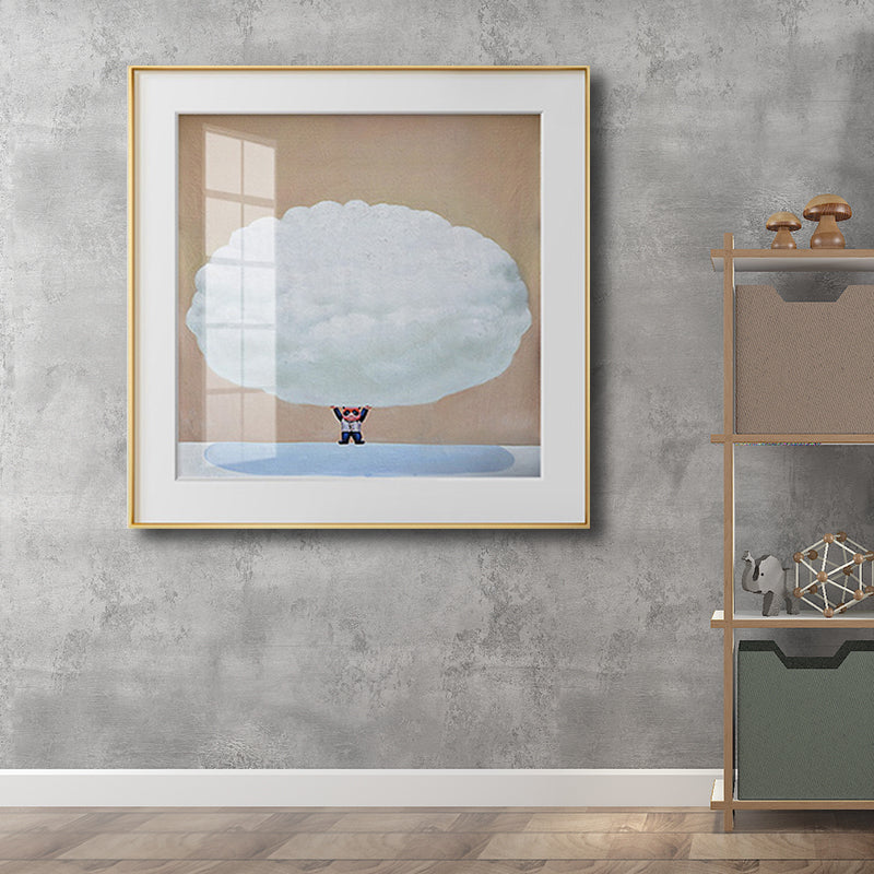 Illustration Painting Kids Style Canvas Cartoon Character in Soft Color, Multiple Sizes Clearhalo 'Art Gallery' 'Canvas Art' 'Kids' Arts' 1728732