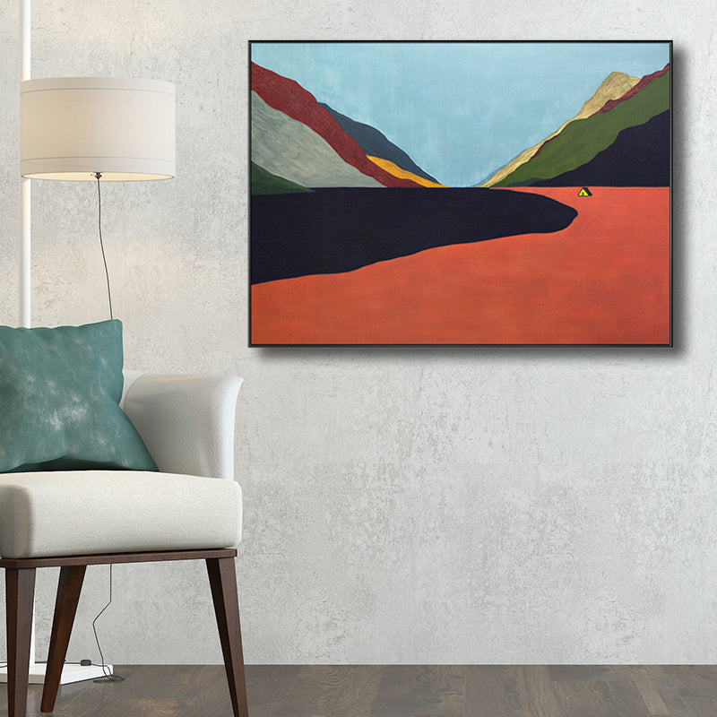 Mount Landscape Canvas in Pastel Color Modern Style Wall Art Decor for Dining Room Clearhalo 'Art Gallery' 'Canvas Art' 'Contemporary Art Gallery' 'Modern' Arts' 1728737