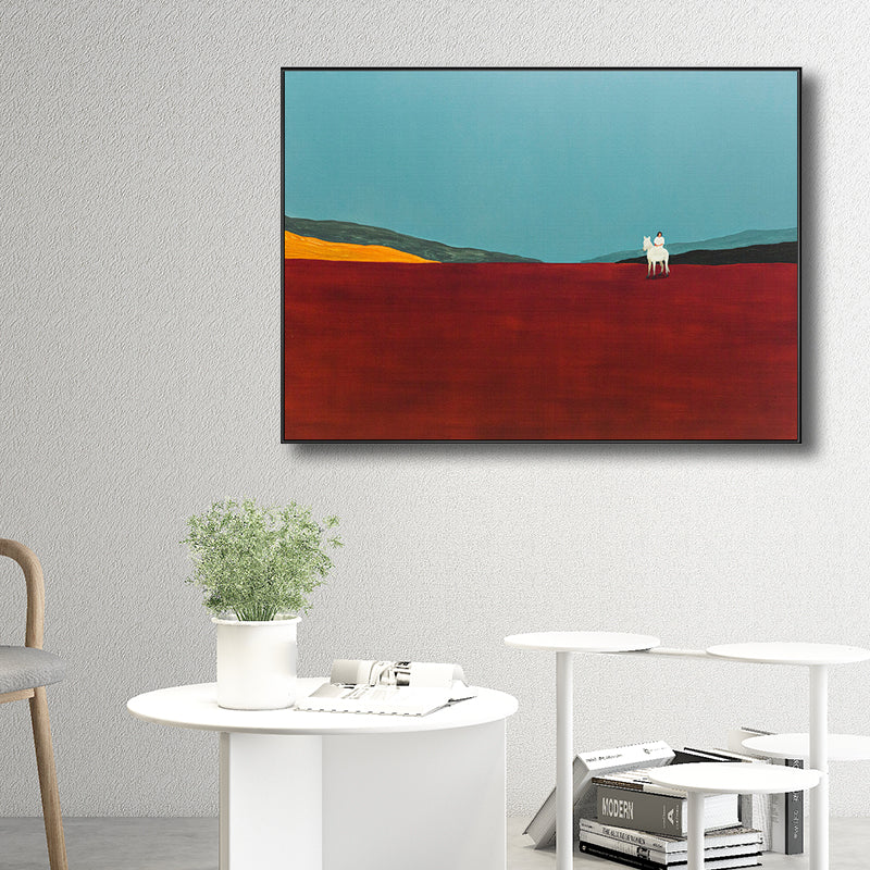 Mount Landscape Canvas in Pastel Color Modern Style Wall Art Decor for Dining Room Clearhalo 'Art Gallery' 'Canvas Art' 'Contemporary Art Gallery' 'Modern' Arts' 1728743