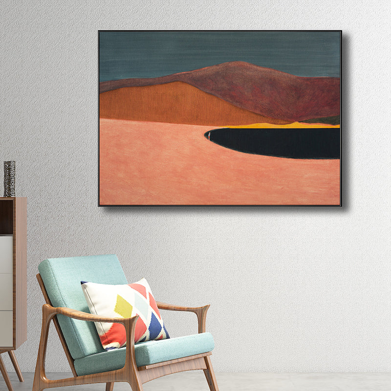 Mount Landscape Canvas in Pastel Color Modern Style Wall Art Decor for Dining Room Pink Clearhalo 'Art Gallery' 'Canvas Art' 'Contemporary Art Gallery' 'Modern' Arts' 1728746