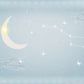 Moon and Stars Mural Decal Kid's Style Non-Woven Textured Wall Covering in Soft Color Light Blue Clearhalo 'Wall Decor' 'Wall Mural' 1729336
