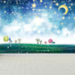Moon and Stars Mural Decal Kid's Style Non-Woven Textured Wall Covering in Soft Color Clearhalo 'Wall Decor' 'Wall Mural' 1729355
