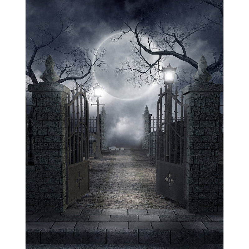 Bright Moon Scene Mural Wallpaper Contemporary Style Non-Woven Material Wall Covering Clearhalo 'Wall Decor' 'Wall Mural' 1729373