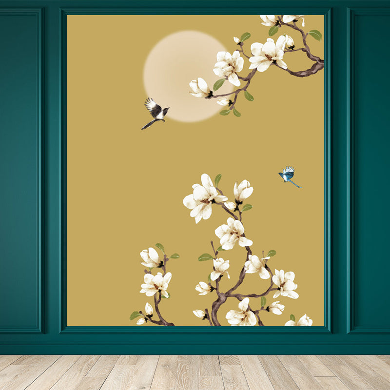 Bright Moon Scene Mural Wallpaper Contemporary Style Non-Woven Material Wall Covering Clearhalo 'Wall Decor' 'Wall Mural' 1729376