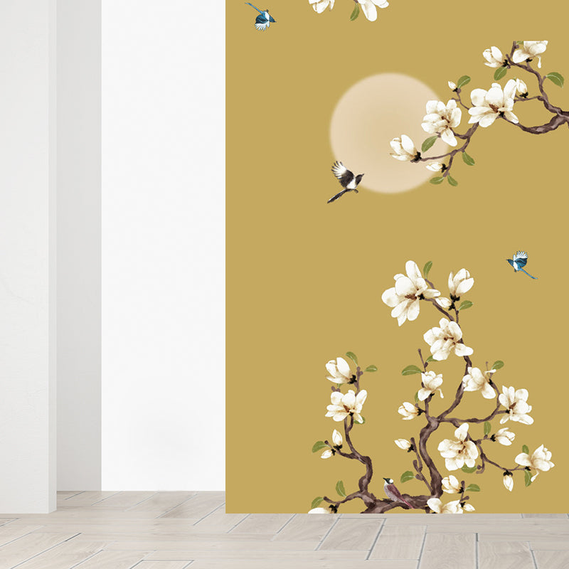 Bright Moon Scene Mural Wallpaper Contemporary Style Non-Woven Material Wall Covering Clearhalo 'Wall Decor' 'Wall Mural' 1729377