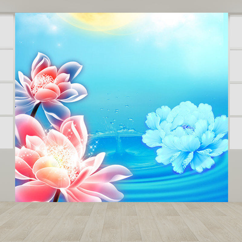 Full Moon Mural Decal Modern Decorative Living Room Wall Covering, Custom Printed Clearhalo 'Wall Decor' 'Wall Mural' 1729396