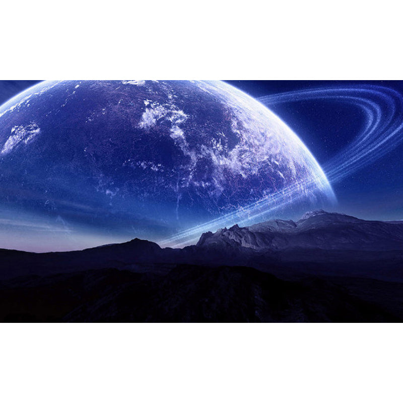 Magical Planet Mural Wallpaper Pastel Color Modern Wall Covering for Girls Bedroom Clearhalo 'Wall Decor' 'Wall Mural' 1729423