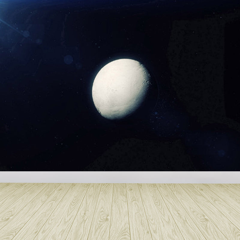 Magical Planet Mural Wallpaper Pastel Color Modern Wall Covering for Girls Bedroom Black Clearhalo 'Wall Decor' 'Wall Mural' 1729425