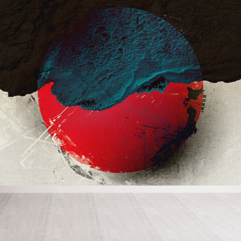 Modern Style Lunar Mural Decal Light Color Waterproofing Wall Decor for Dining Room Clearhalo 'Wall Decor' 'Wall Mural' 1729442