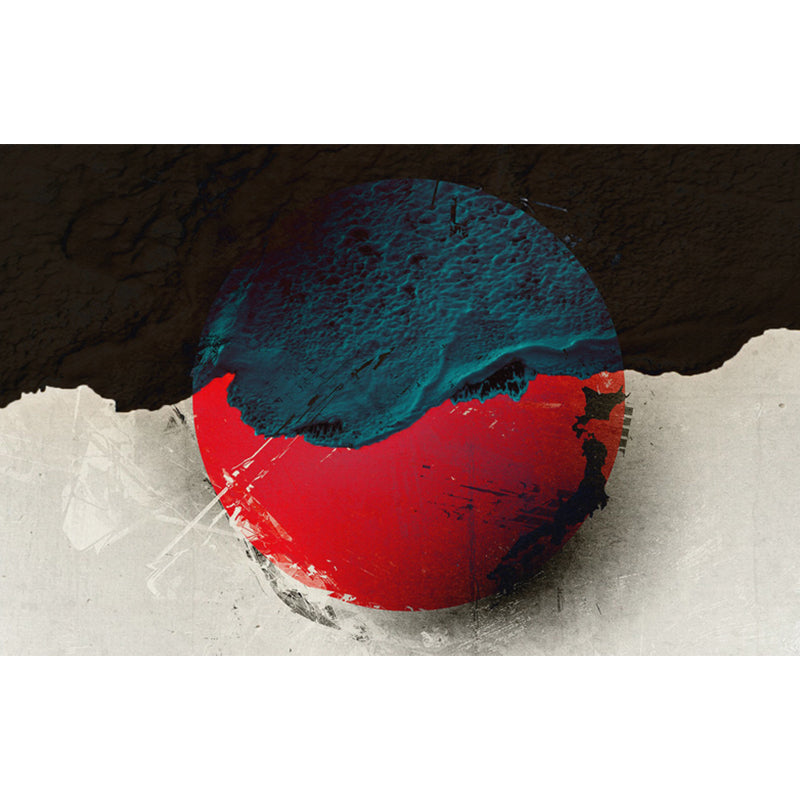 Modern Style Lunar Mural Decal Light Color Waterproofing Wall Decor for Dining Room Clearhalo 'Wall Decor' 'Wall Mural' 1729443