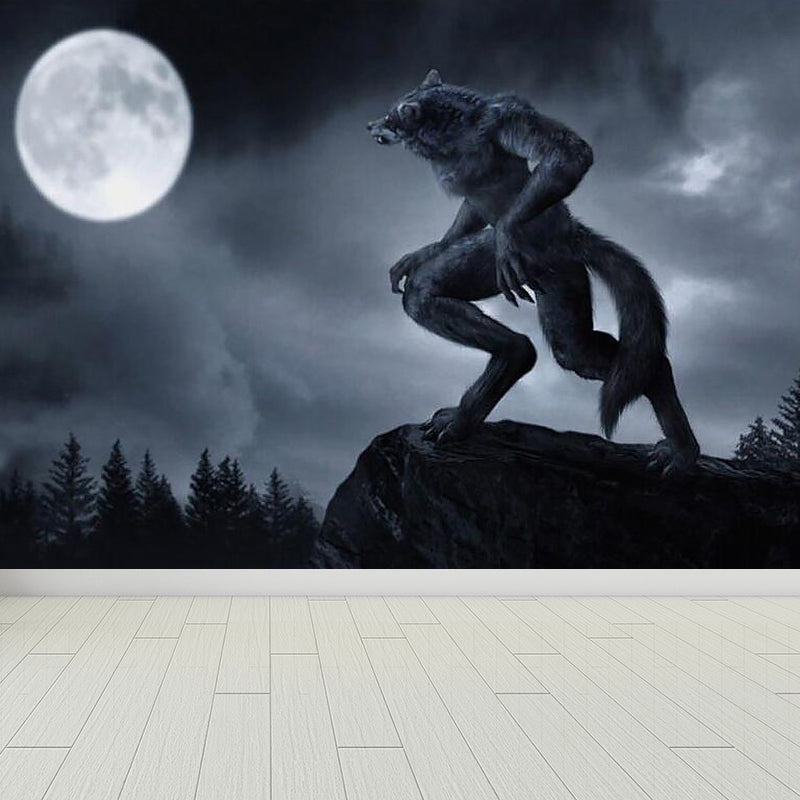 Modern Style Lunar Mural Decal Light Color Waterproofing Wall Decor for Dining Room Clearhalo 'Wall Decor' 'Wall Mural' 1729446