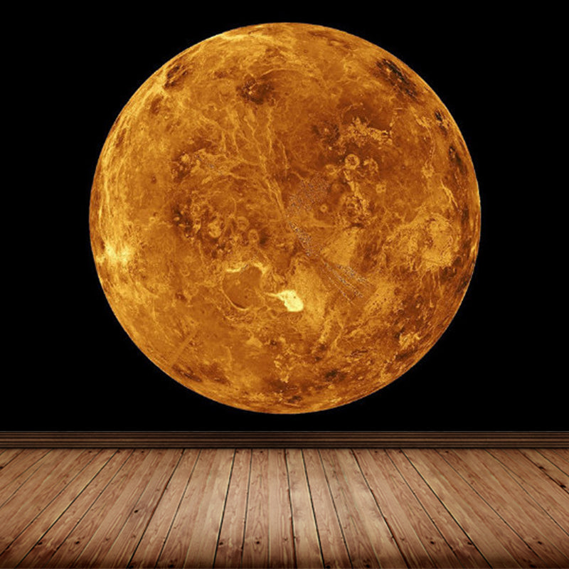 Contemporary Style Luna-Glob Mural Wallpaper Soft Color Outer Space Wall Covering Clearhalo 'Wall Decor' 'Wall Mural' 1729467