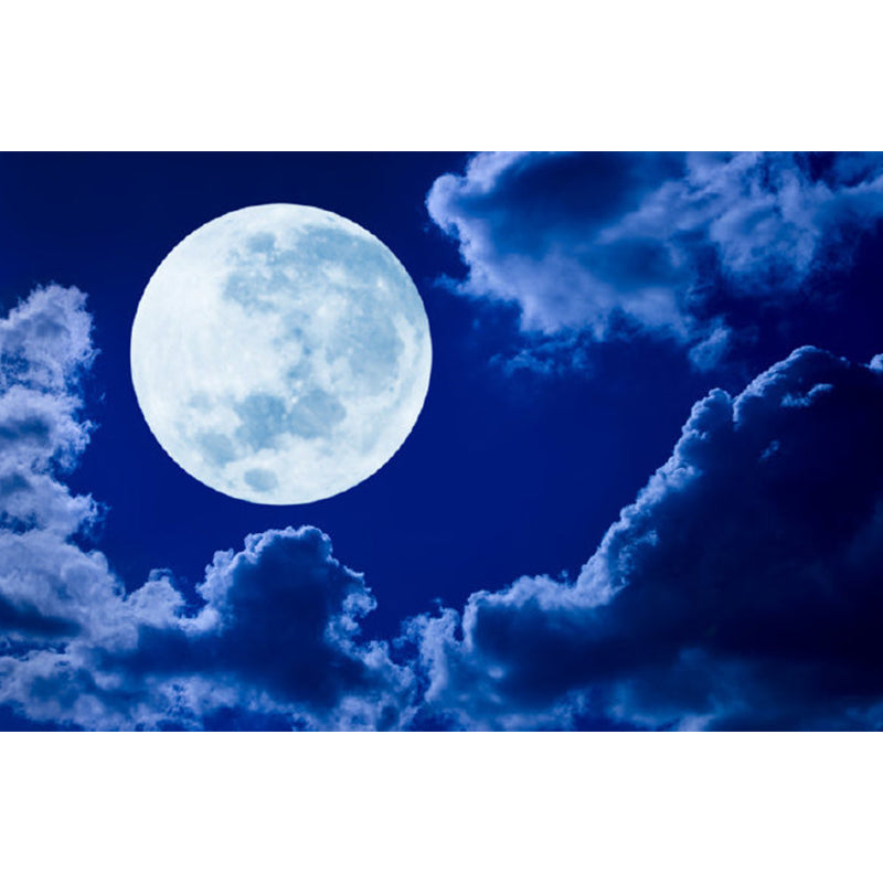 Contemporary Style Luna-Glob Mural Wallpaper Soft Color Outer Space Wall Covering Clearhalo 'Wall Decor' 'Wall Mural' 1729483