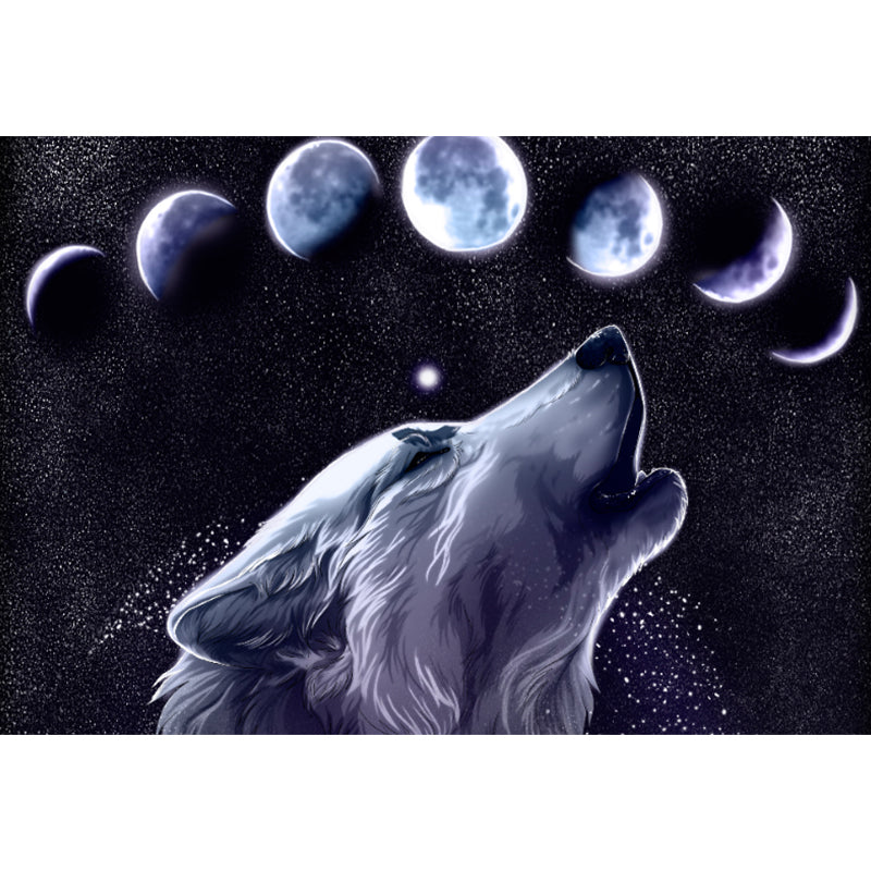 Modern Style Boys Mural Wallpaper Giant Planet Pattern Pastel Color Wall Covering Clearhalo 'Wall Decor' 'Wall Mural' 1729488