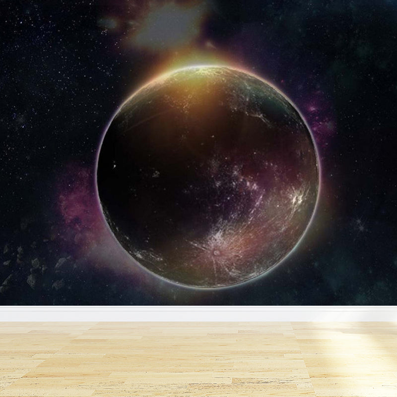 Modern Style Boys Mural Wallpaper Giant Planet Pattern Pastel Color Wall Covering Clearhalo 'Wall Decor' 'Wall Mural' 1729492