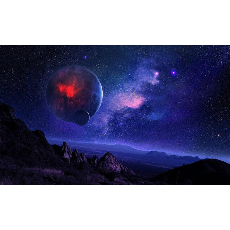 Modern Style Boys Mural Wallpaper Giant Planet Pattern Pastel Color Wall Covering Clearhalo 'Wall Decor' 'Wall Mural' 1729503