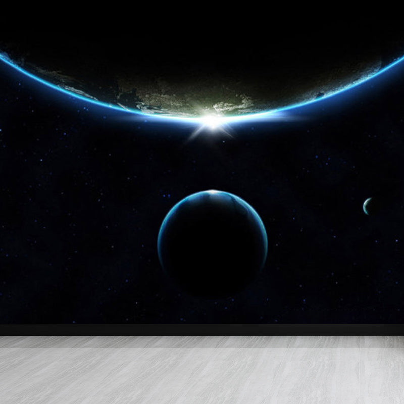 Modern Planet Wall Mural Non-Woven Stain Resistant Soft Color Wall Art for Living Room Clearhalo 'Wall Decor' 'Wall Mural' 1729522