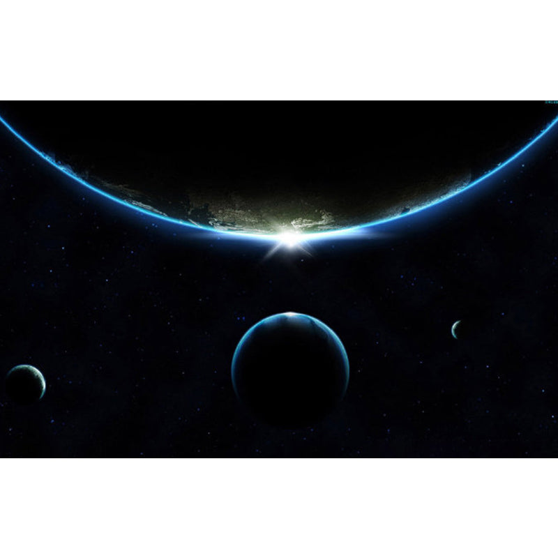 Modern Planet Wall Mural Non-Woven Stain Resistant Soft Color Wall Art for Living Room Clearhalo 'Wall Decor' 'Wall Mural' 1729523