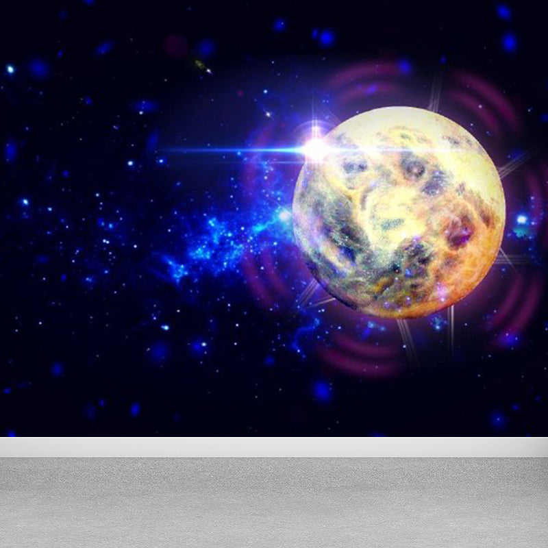 Modern Planet Wall Mural Non-Woven Stain Resistant Soft Color Wall Art for Living Room Clearhalo 'Wall Decor' 'Wall Mural' 1729526