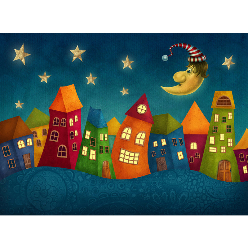 Modern Planet Wall Mural Non-Woven Stain Resistant Soft Color Wall Art for Living Room Clearhalo 'Wall Decor' 'Wall Mural' 1729533