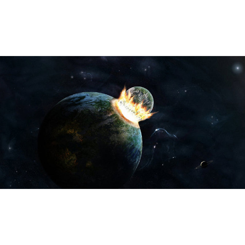 Pastel Color Planet View Mural for Decoration Contemporary Living Room Wall Decor Clearhalo 'Wall Decor' 'Wall Mural' 1729538