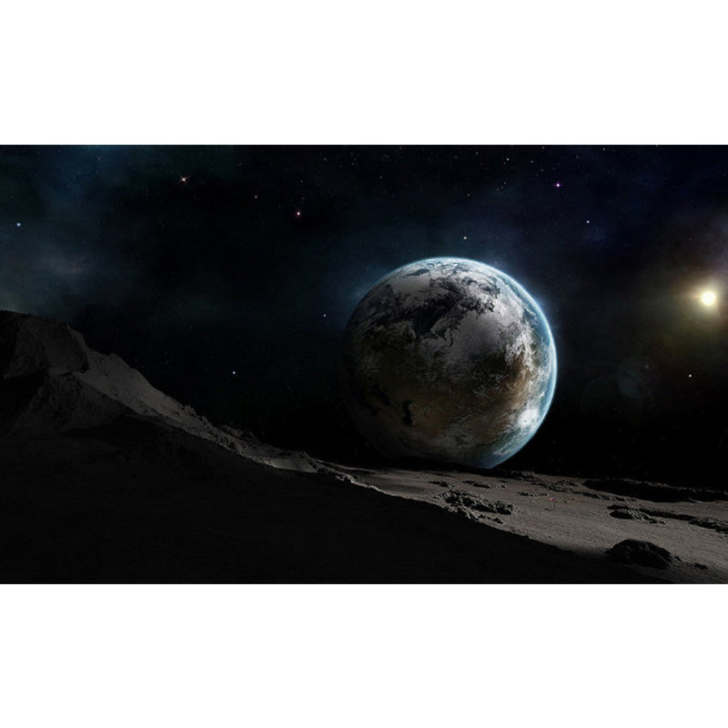 Pastel Color Planet View Mural for Decoration Contemporary Living Room Wall Decor Clearhalo 'Wall Decor' 'Wall Mural' 1729543