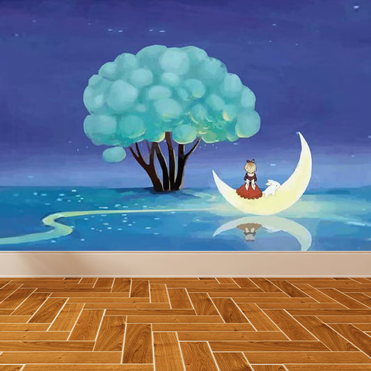Pastel Color Planet View Mural for Decoration Contemporary Living Room Wall Decor