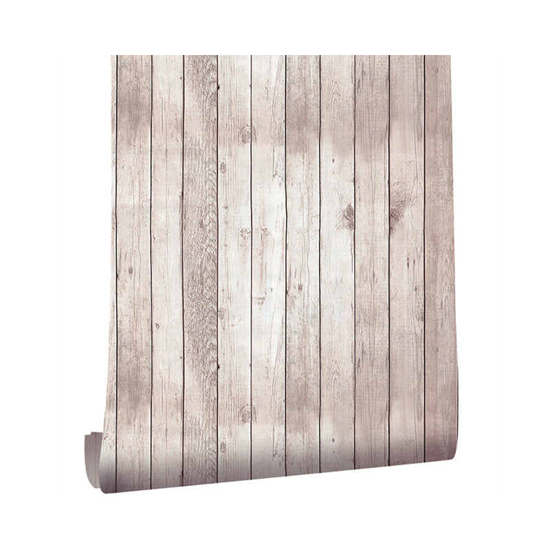 Light Grey Wood Wallpaper Roll Peel and Stick Country Sitting Room Wall Covering Clearhalo 'Country wall decor' 'Rustic' 'Wallpaper' Wall Decor' 1729947