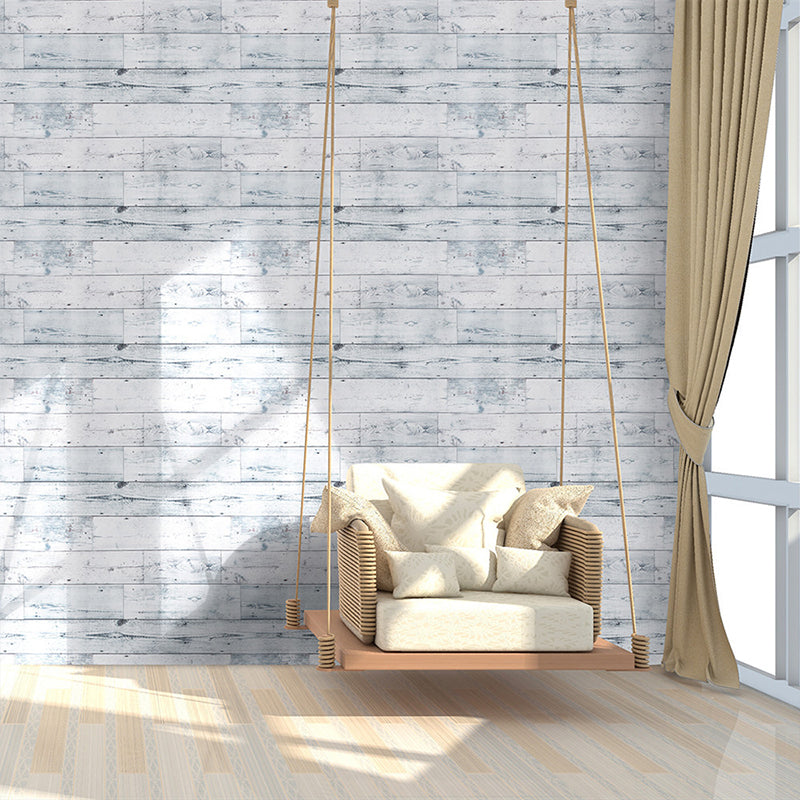 White Shiplap Wallpaper Roll Construction Rustic Pick Up Sticks Wall Covering for Home Clearhalo 'Country wall decor' 'Rustic' 'Wallpaper' Wall Decor' 1729976