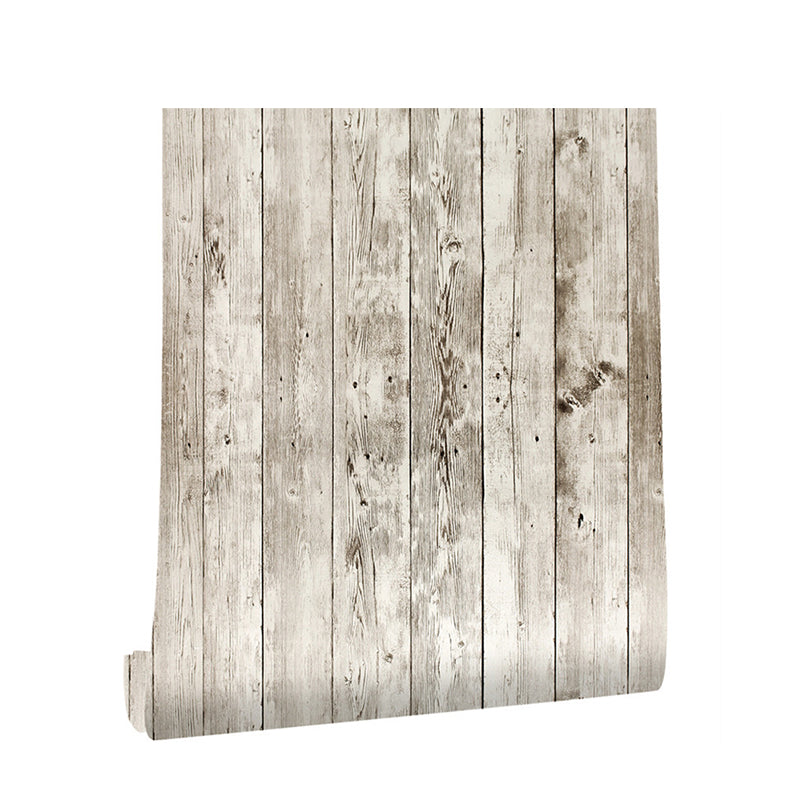 PVC Self-Stick Wallpaper Roll Cottage Aged Wood Wall Art in Brown for Living Room Clearhalo 'Country wall decor' 'Rustic' 'Wallpaper' Wall Decor' 1729982