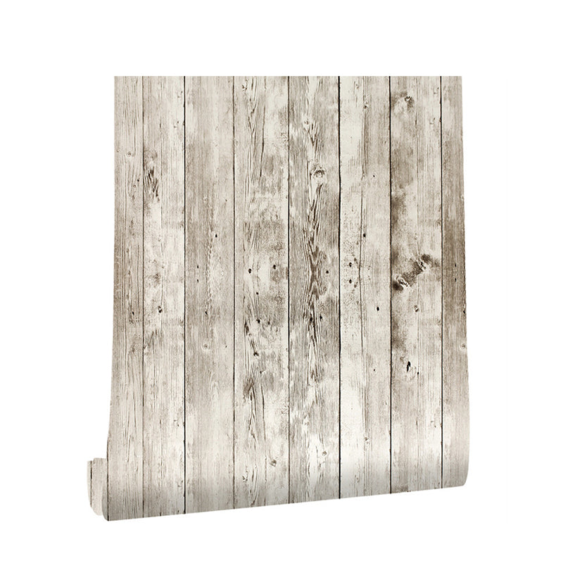 PVC Self-Stick Wallpaper Roll Cottage Aged Wood Wall Art in Brown for Living Room Clearhalo 'Country wall decor' 'Rustic' 'Wallpaper' Wall Decor' 1729982