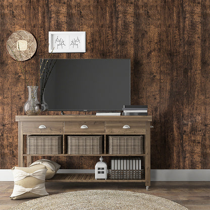 Peel Wood Grain Wallpaper Roll 10' L x 17.5" W Country Wall Covering for Accent Wall Brown Clearhalo 'Country wall decor' 'Rustic' 'Wallpaper' Wall Decor' 1730004