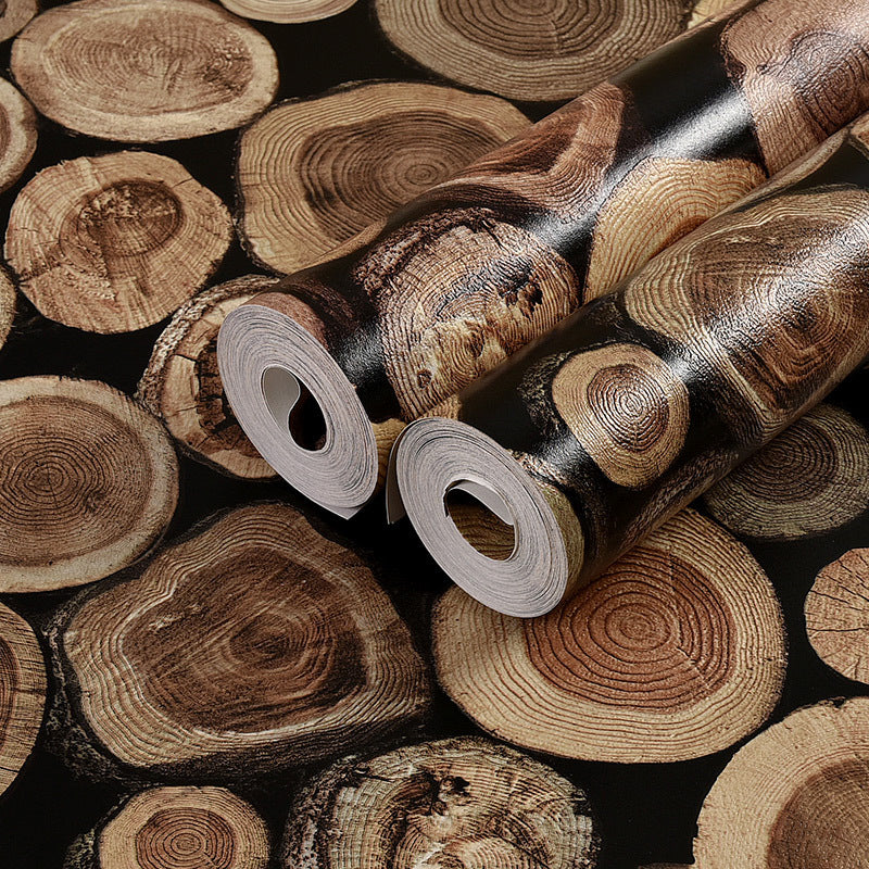 Wood Wallpaper Roll Rustic 3D Construction Wall Art in Light Color, 33' L x 20.5" W Clearhalo 'Country wall decor' 'Rustic' 'Wallpaper' Wall Decor' 1730109