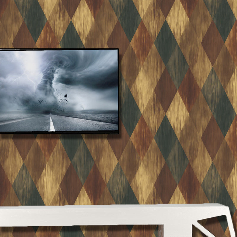 PVC Stain-Proof Wallpaper Roll Country Style Wood Pattern Wall Covering for Bedroom Light Brown Clearhalo 'Country wall decor' 'Rustic' 'Wallpaper' Wall Decor' 1730124