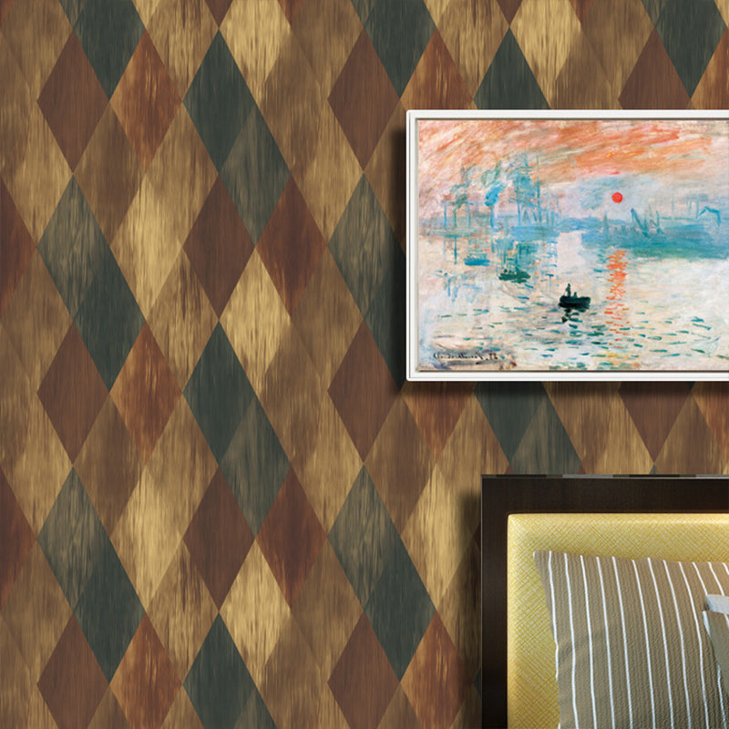 PVC Stain-Proof Wallpaper Roll Country Style Wood Pattern Wall Covering for Bedroom Clearhalo 'Country wall decor' 'Rustic' 'Wallpaper' Wall Decor' 1730125