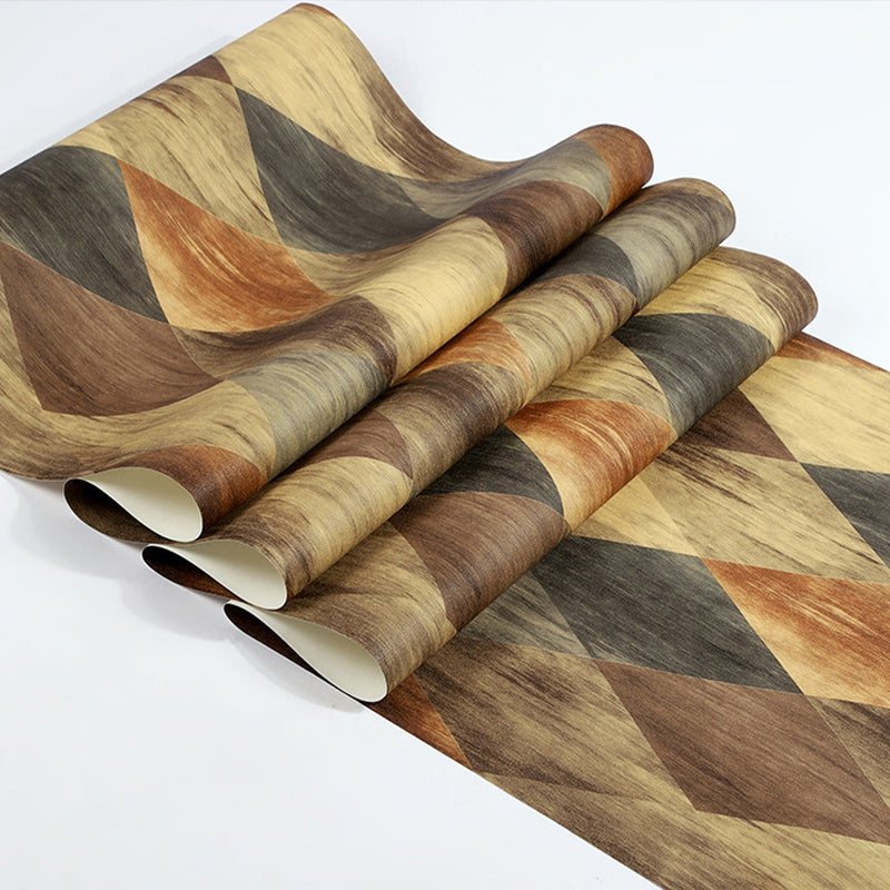 PVC Stain-Proof Wallpaper Roll Country Style Wood Pattern Wall Covering for Bedroom Clearhalo 'Country wall decor' 'Rustic' 'Wallpaper' Wall Decor' 1730126