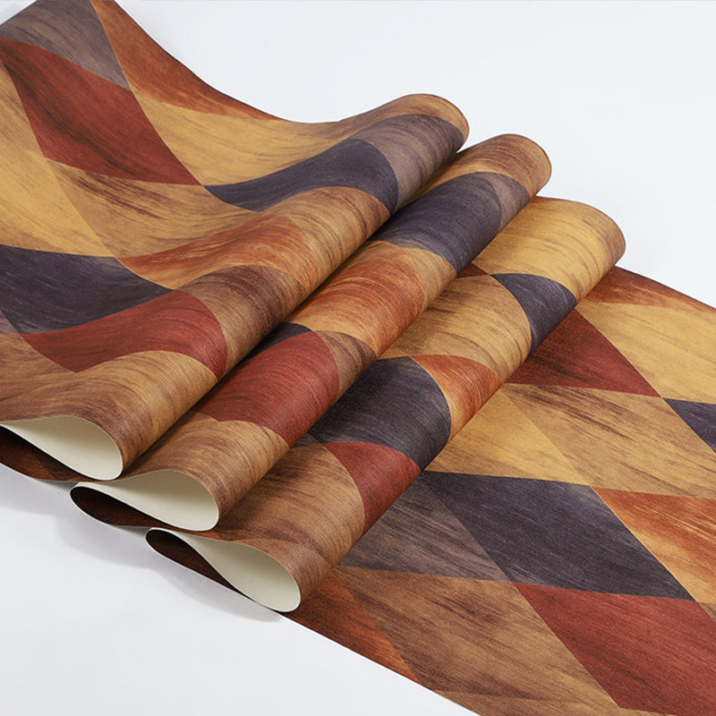 PVC Stain-Proof Wallpaper Roll Country Style Wood Pattern Wall Covering for Bedroom Clearhalo 'Country wall decor' 'Rustic' 'Wallpaper' Wall Decor' 1730129